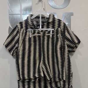 Kenneth Cole Black and Cream Kids Matching Set